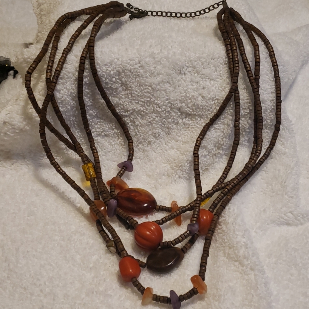 Vintage wooden necklace